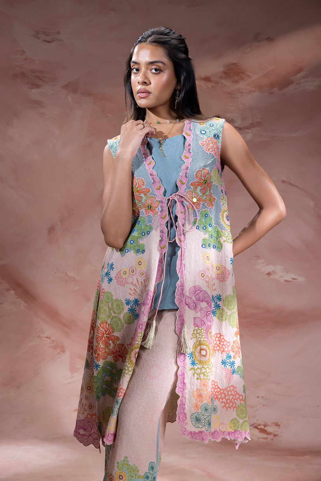 Kaira Embellished Jacket And Pants Set