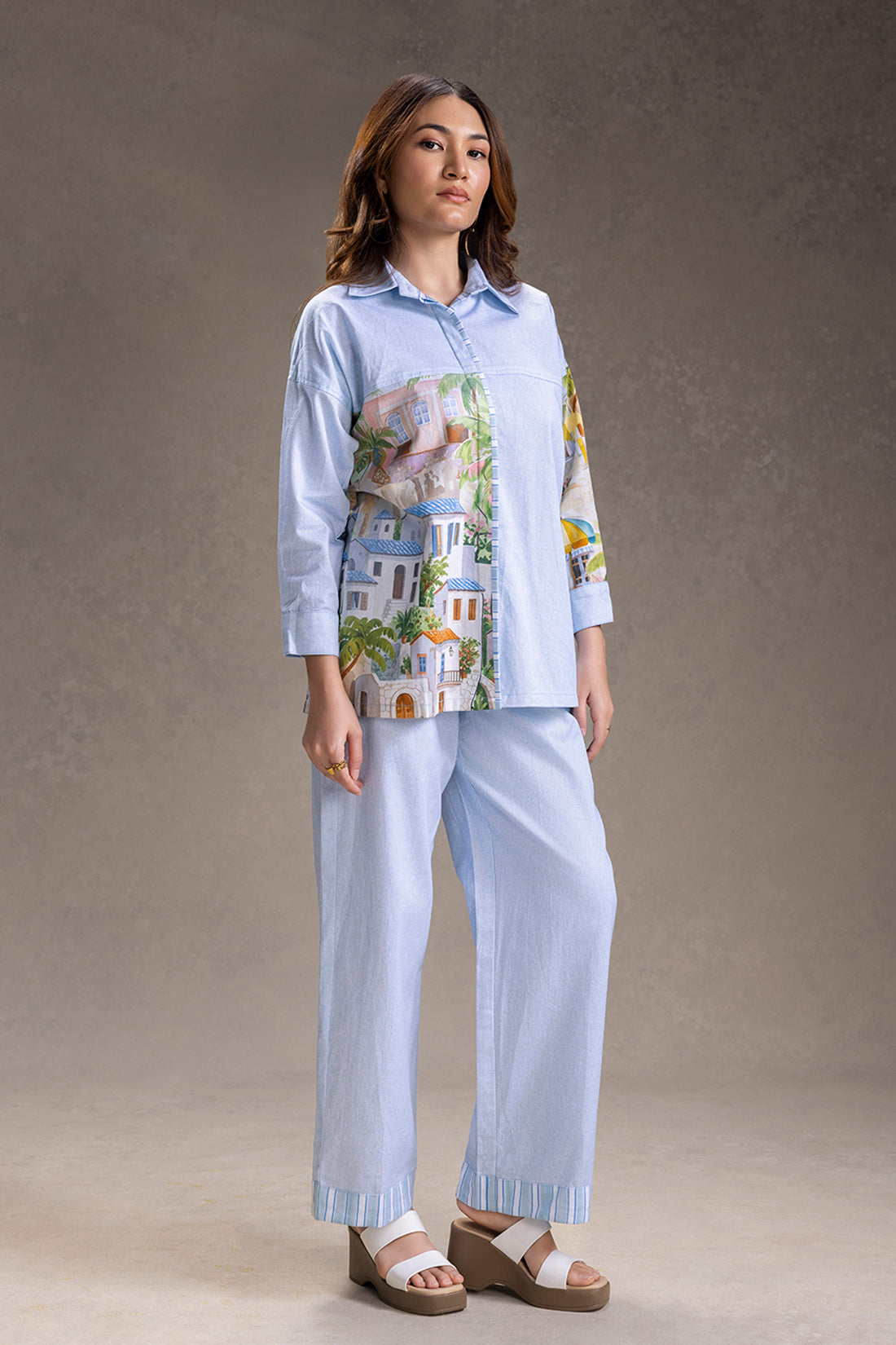 Reviera Printed Shirt And Pants