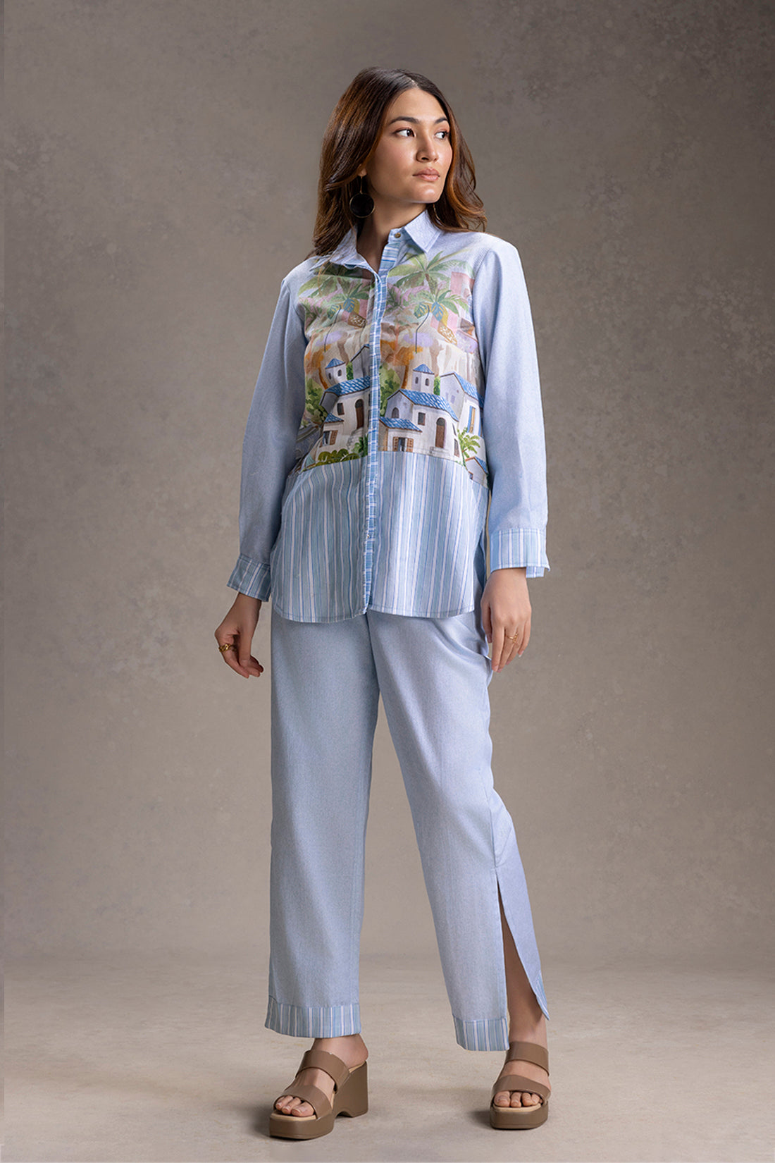 Reviera Printed Shirt And Pants