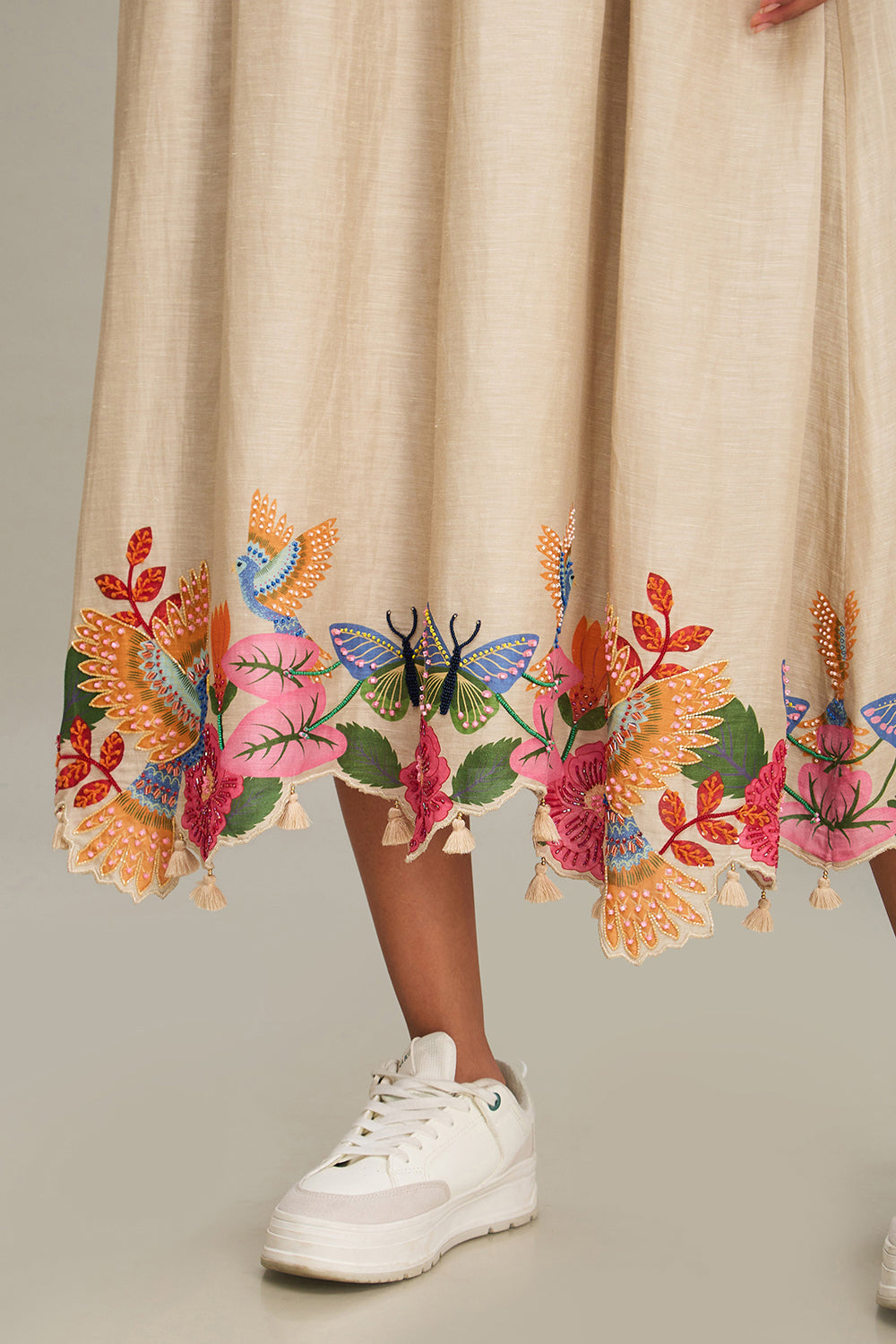 Avian Canopy Embroidred Dress