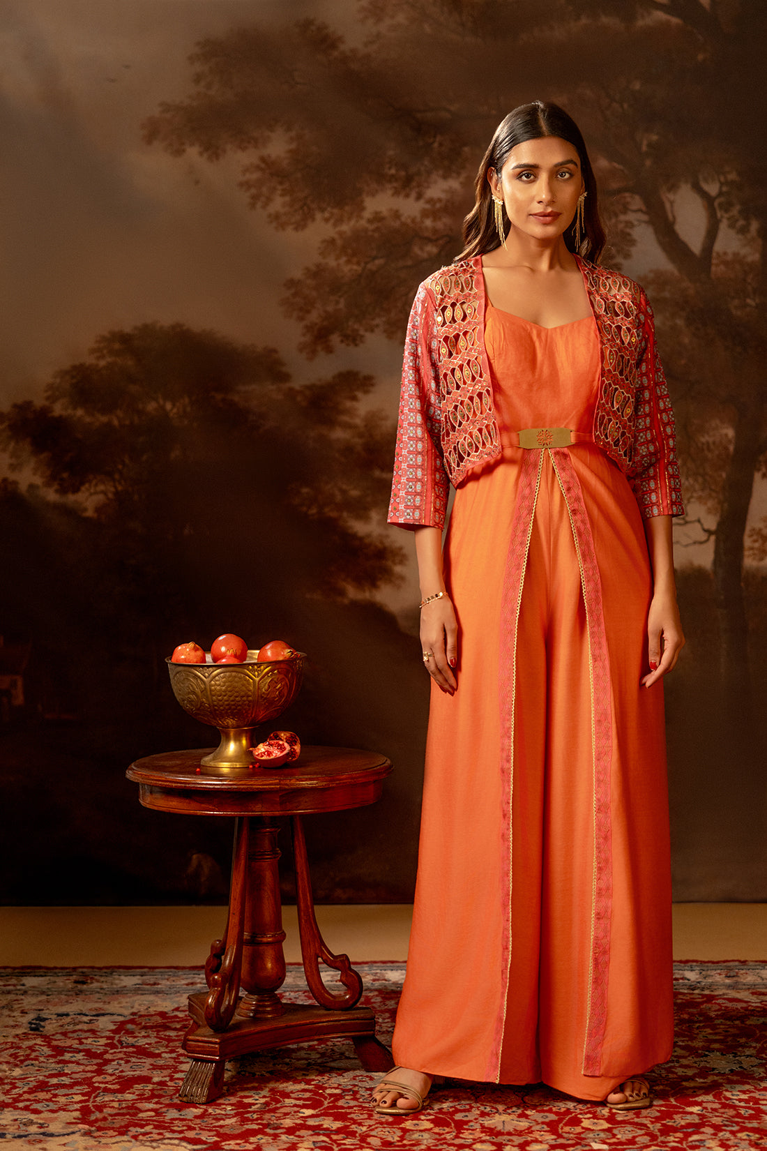 Orani embroidered jumpsuit set Orani embroidered jumpsuit set