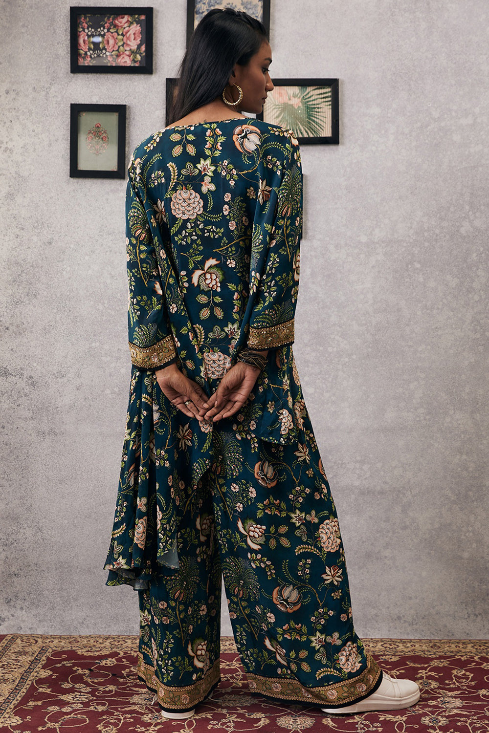 Mehr Embroidered Asymmetric Co-Ord Set