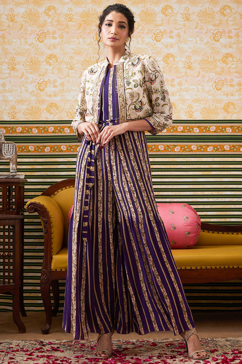 Mehr Printed Jumpsuit With Jacket