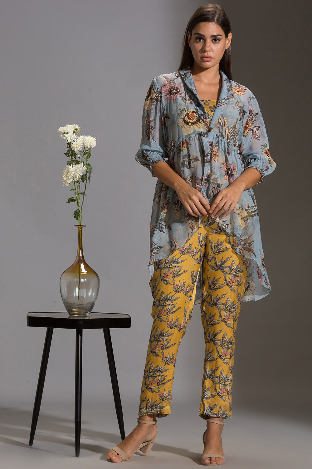 Anthia Floral Printed Jumpsuit With Jacket