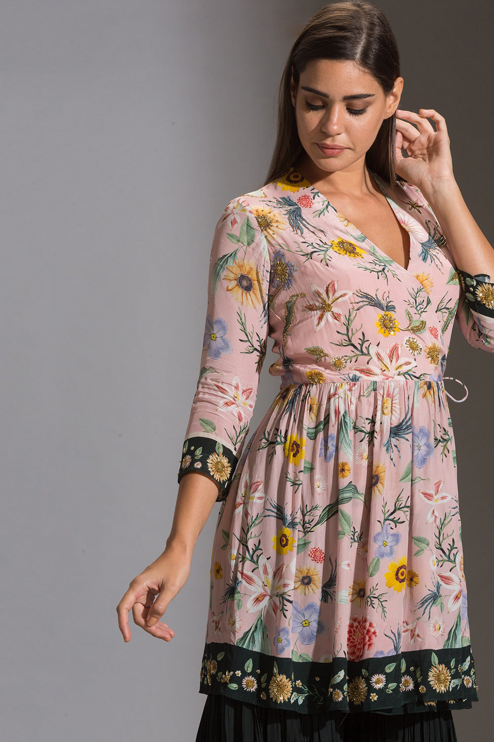 Gulista Printed Floral Sharara Set