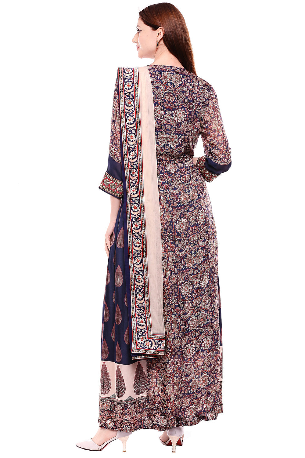 Madhubani Printed Overlap Kurta With Palazzo