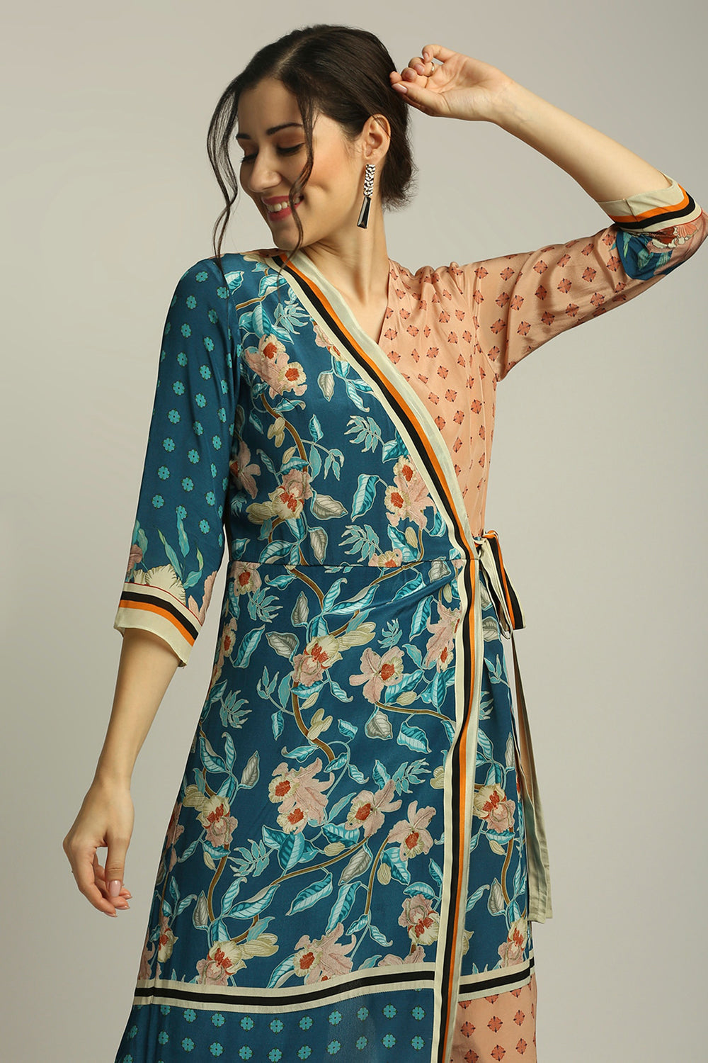 Orchid Bloom Printed Paneled Jumpsuit