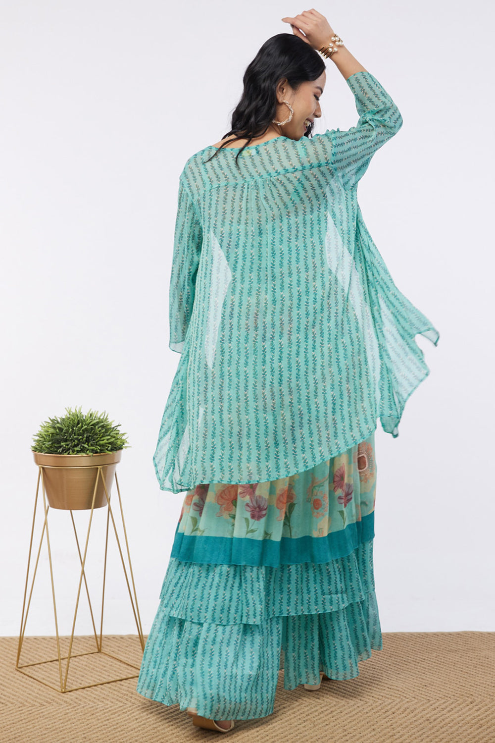 Blooming Bud Printed Sharara Set