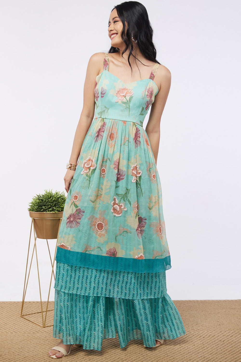 Blooming Bud Printed Sharara Set