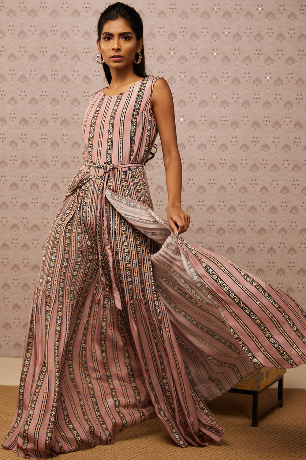 Sarouk Printed Jumpsuit With Jacket