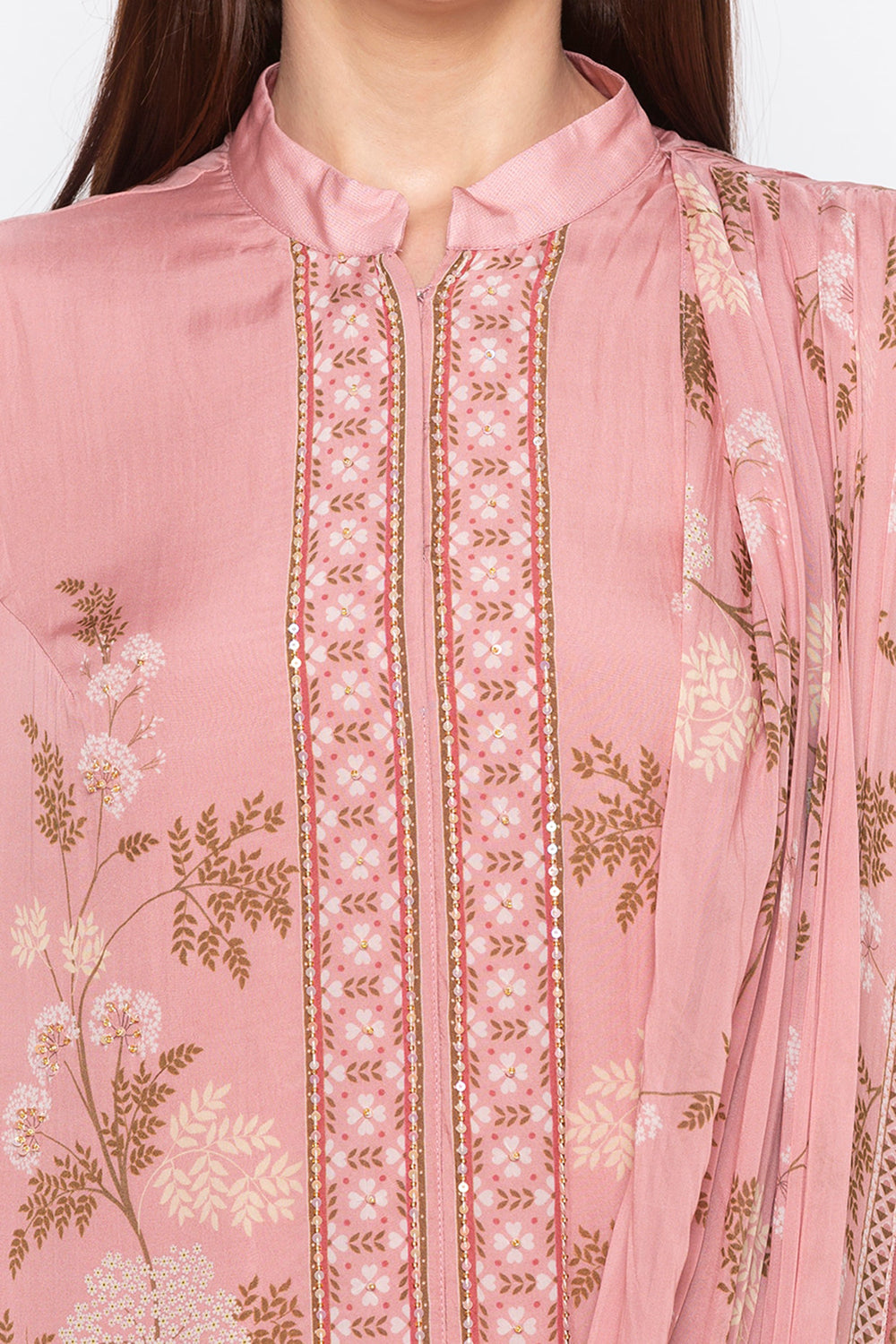 Windance Printed Palazzo Set With Attached Dupatta