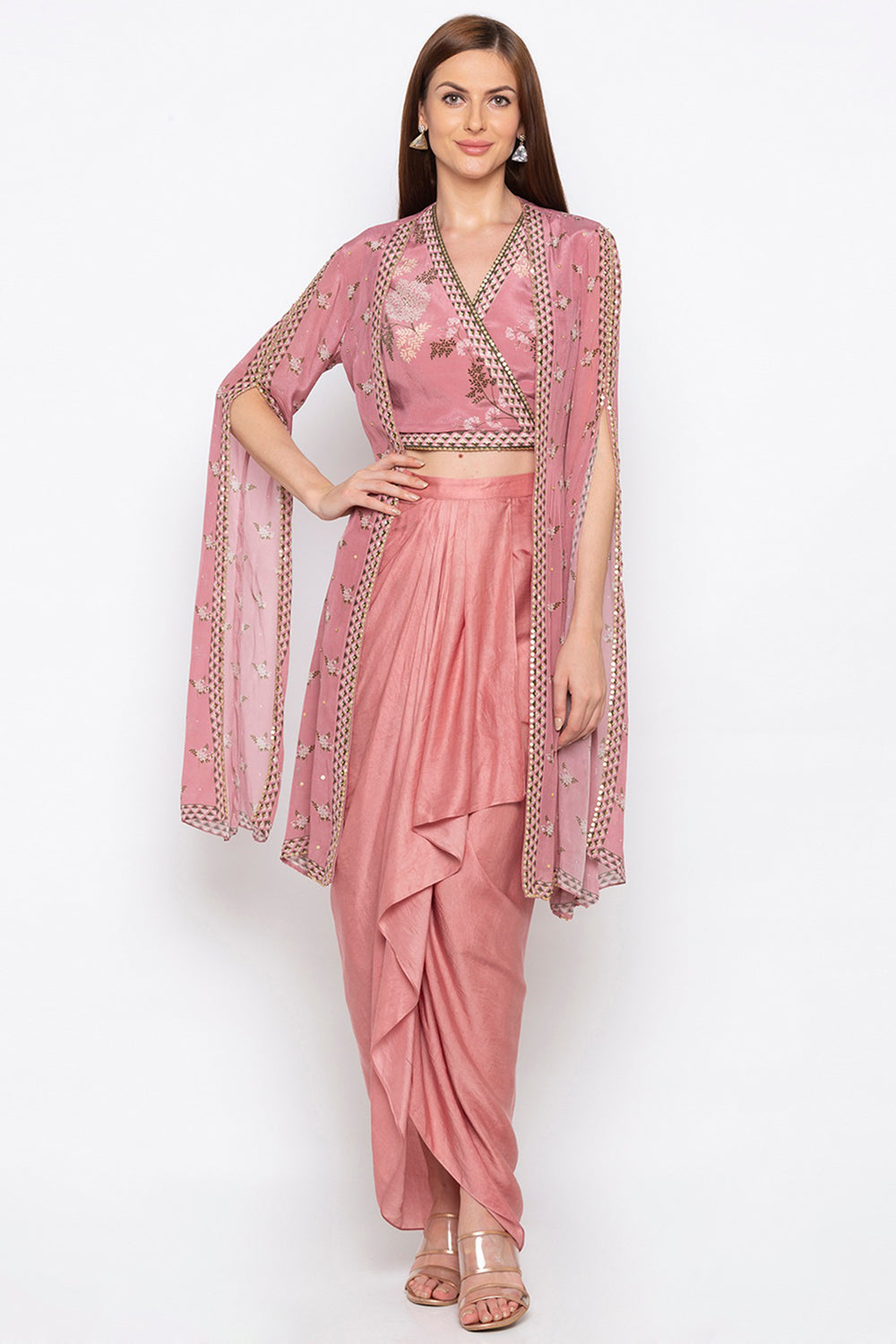 Windance Printed Skirt Set With Jacket