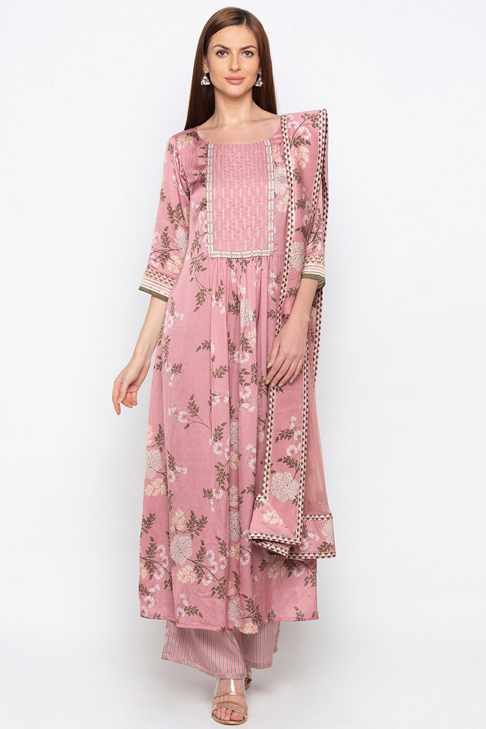 Windance Printed Pant Set With Dupatta