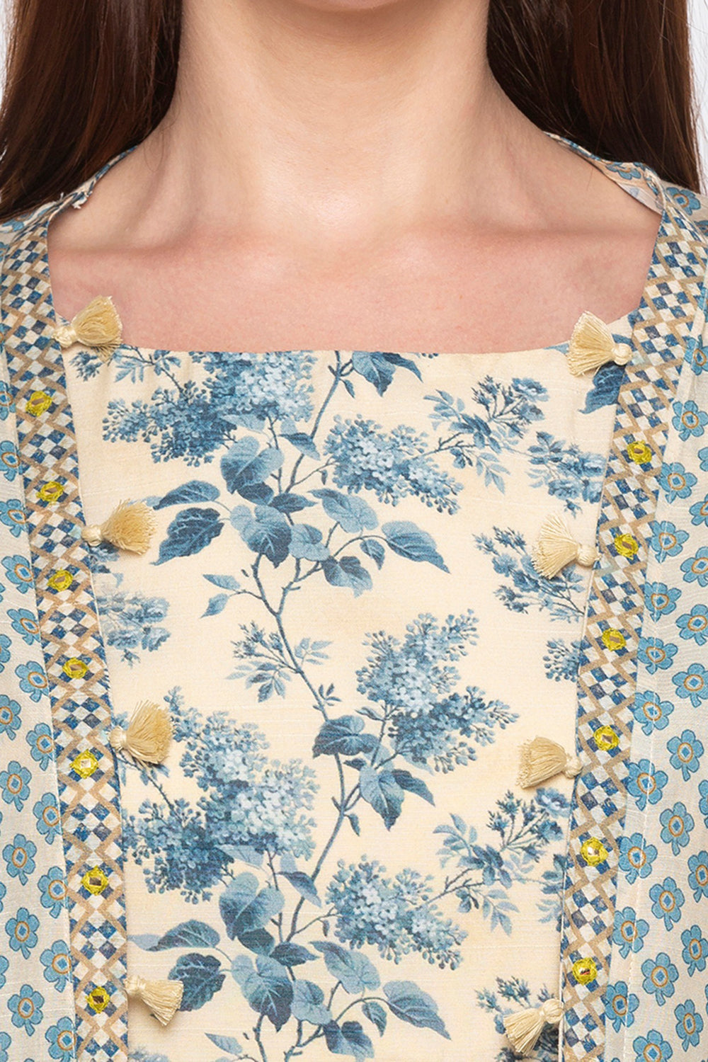 Applique Skirt Set With Jacket