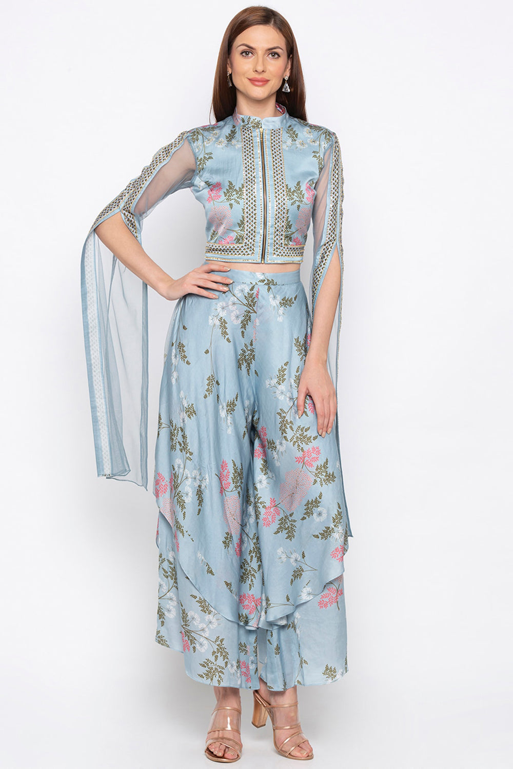 Windance Printed Layered Pants With Bomber Jacket