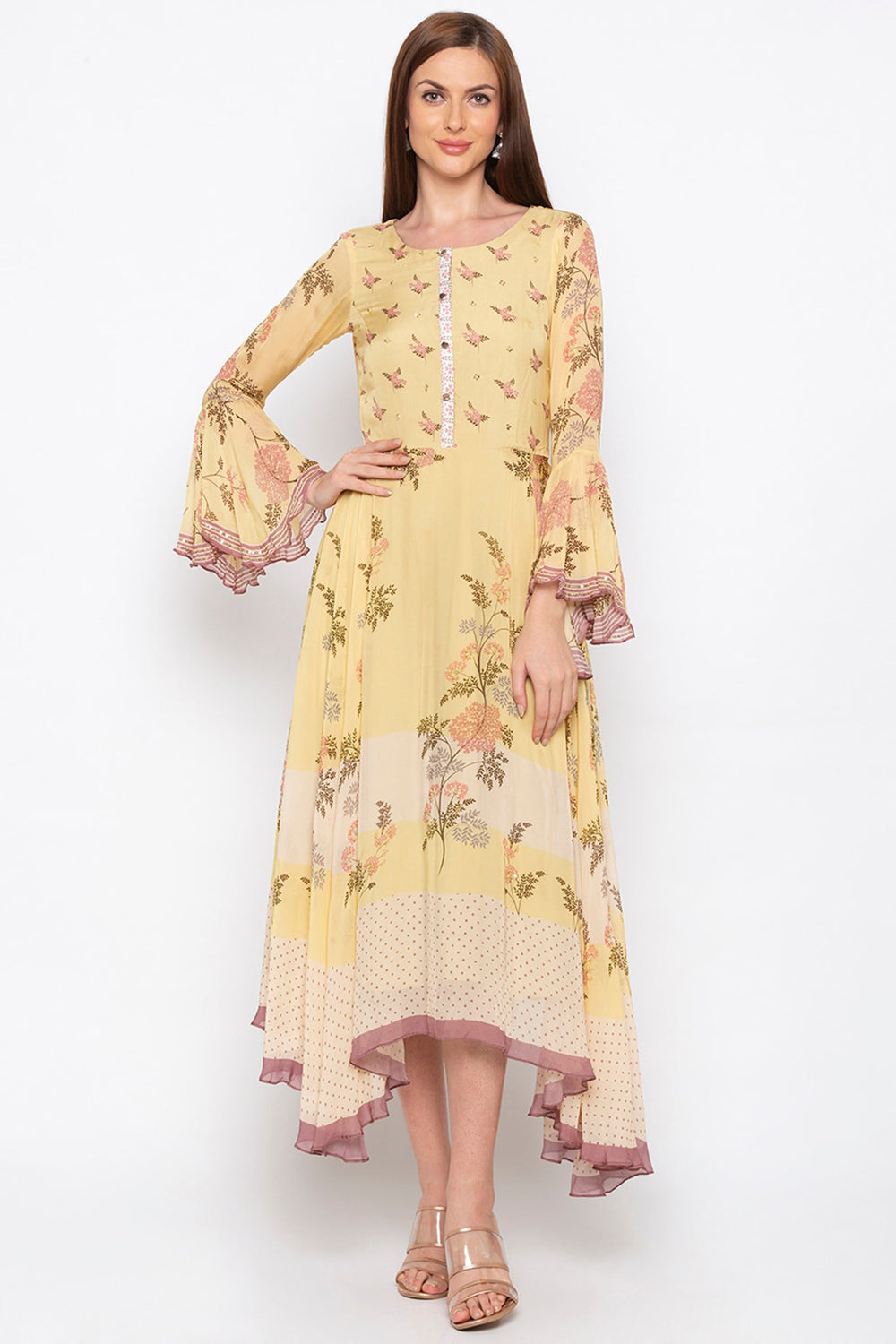 Windance Printed Asymmetrical Dress