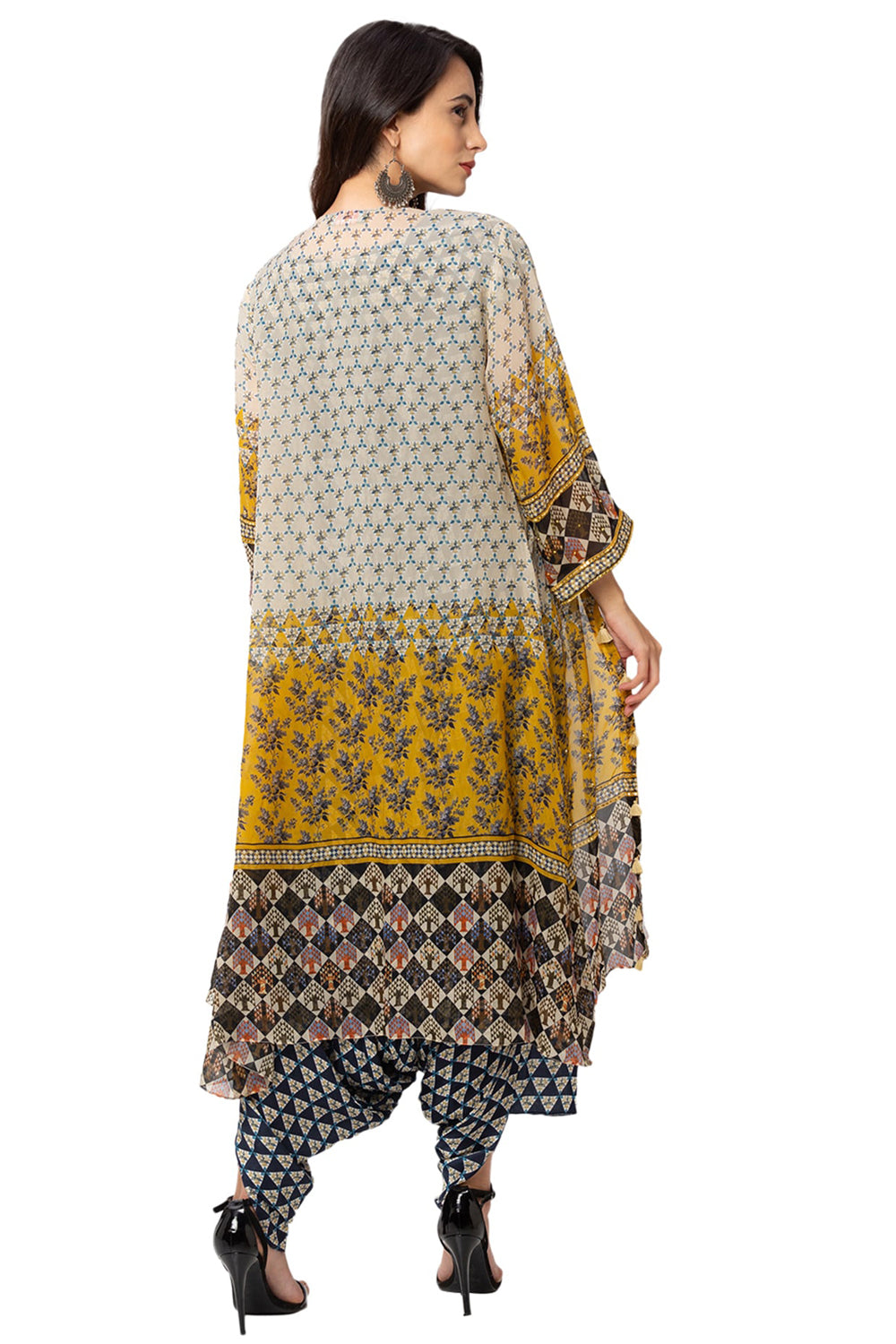 Printed Jumpsuit With Embroidred Jacket