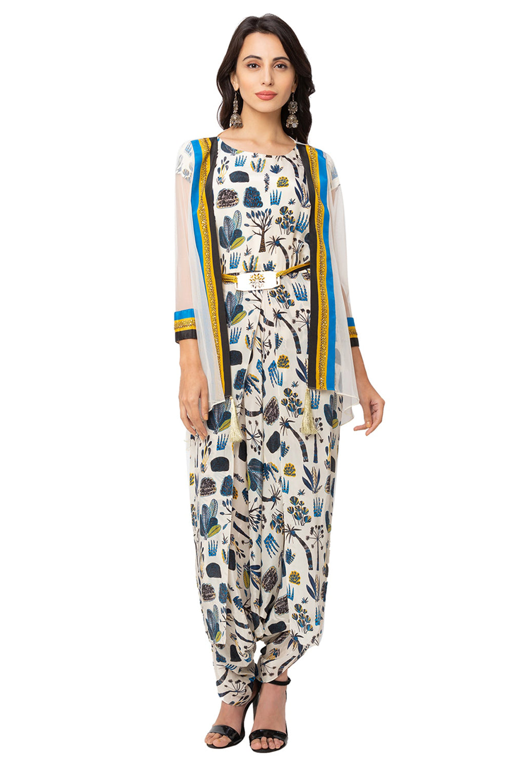 Printed Jumpsuit With Jacket