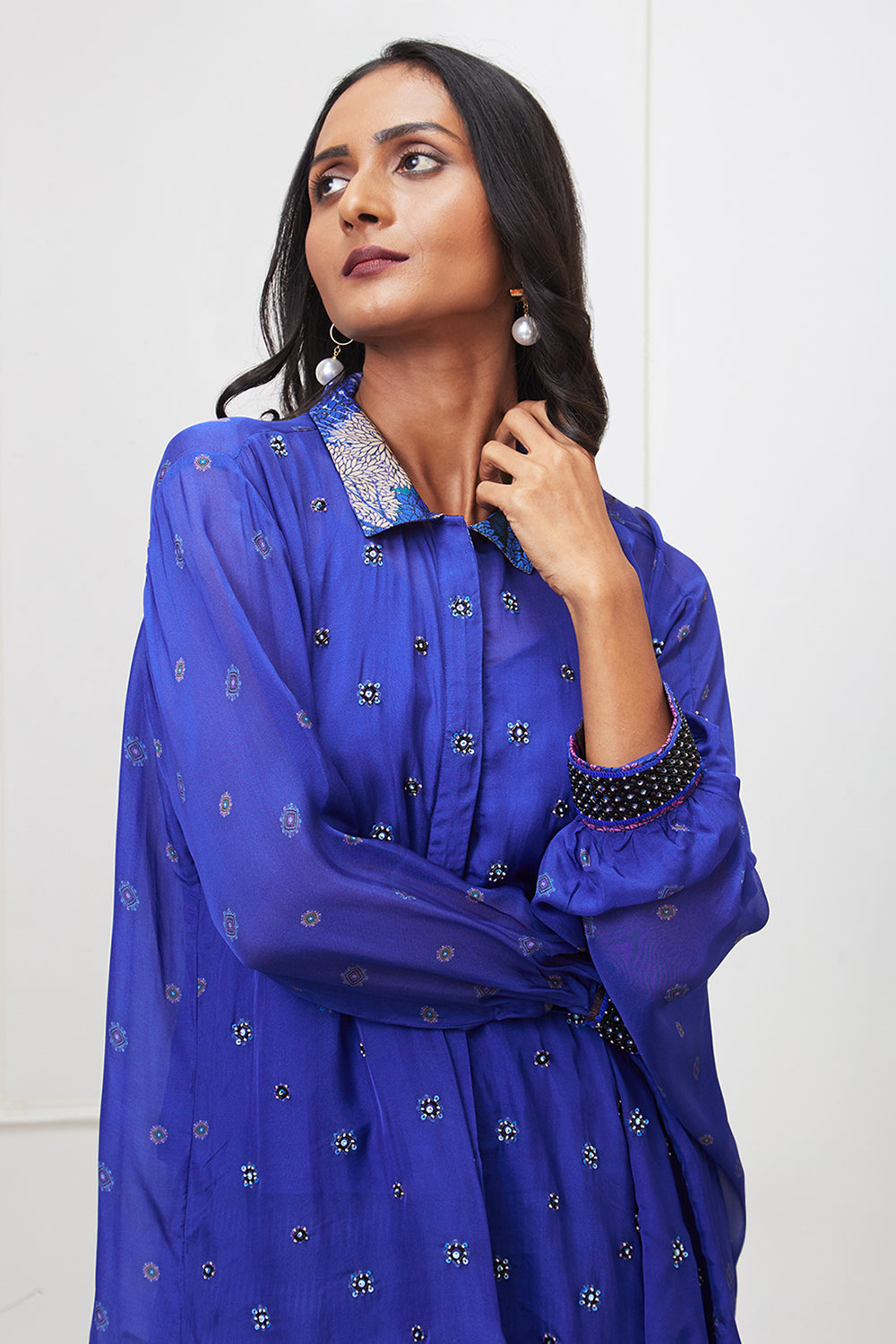 Zaynab Embroidered Asymmetric Co-Ord Set