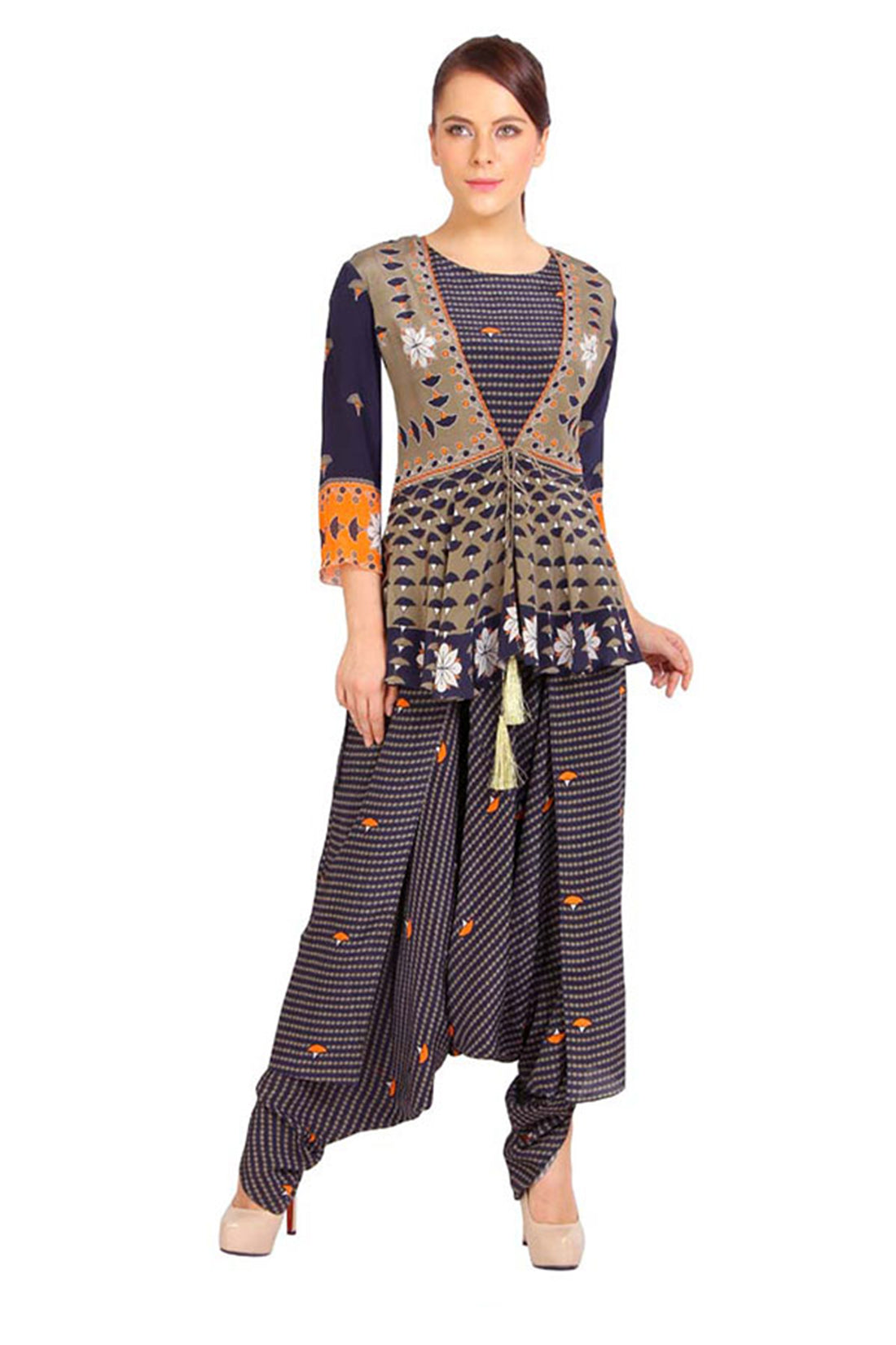 Bagru Printed Jumpsuit With Top