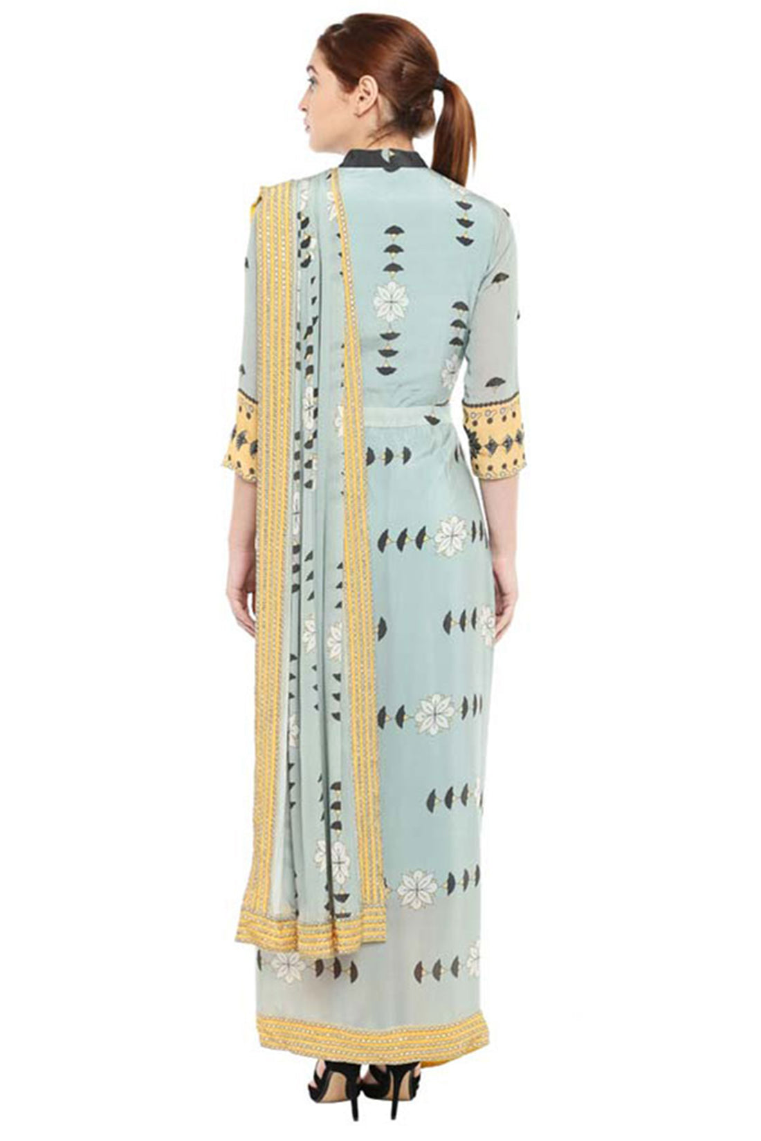 Bagru Printed Pre-Stitched Saree