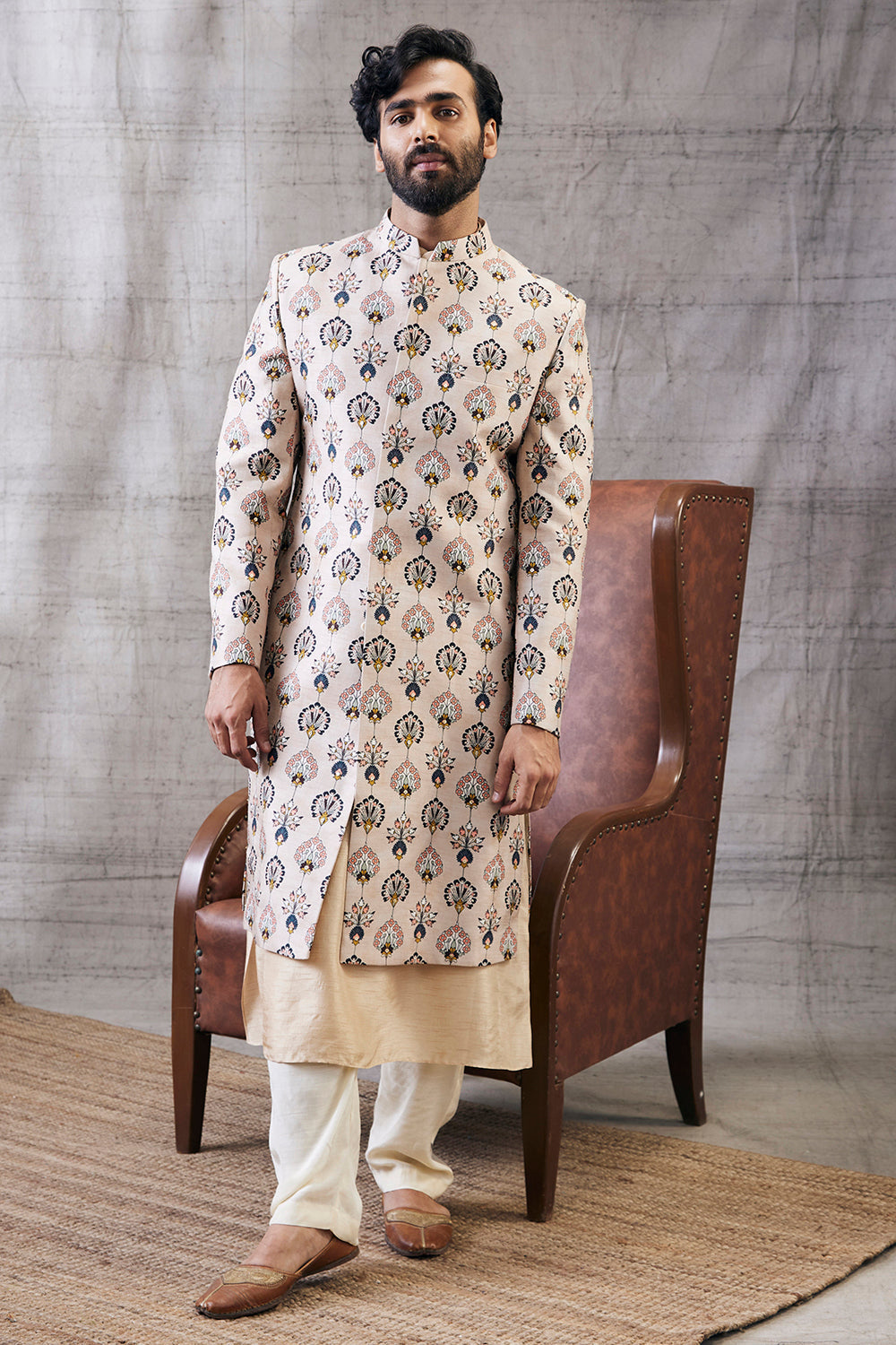 Sarouk Printed Sherwani Set