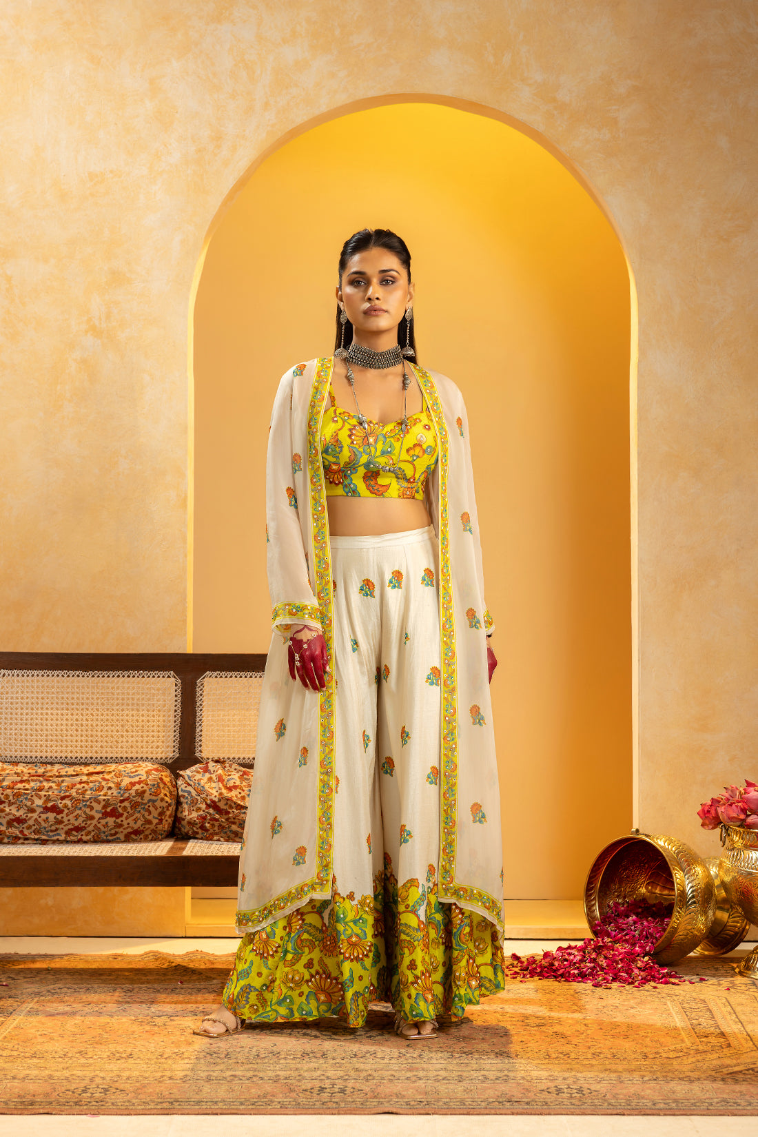 Rangtara embellished  pant set with jacket