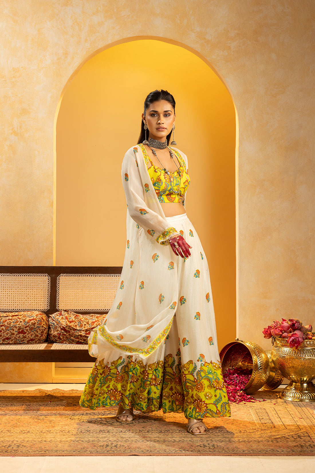 Rangtara embellished  pant set with jacket