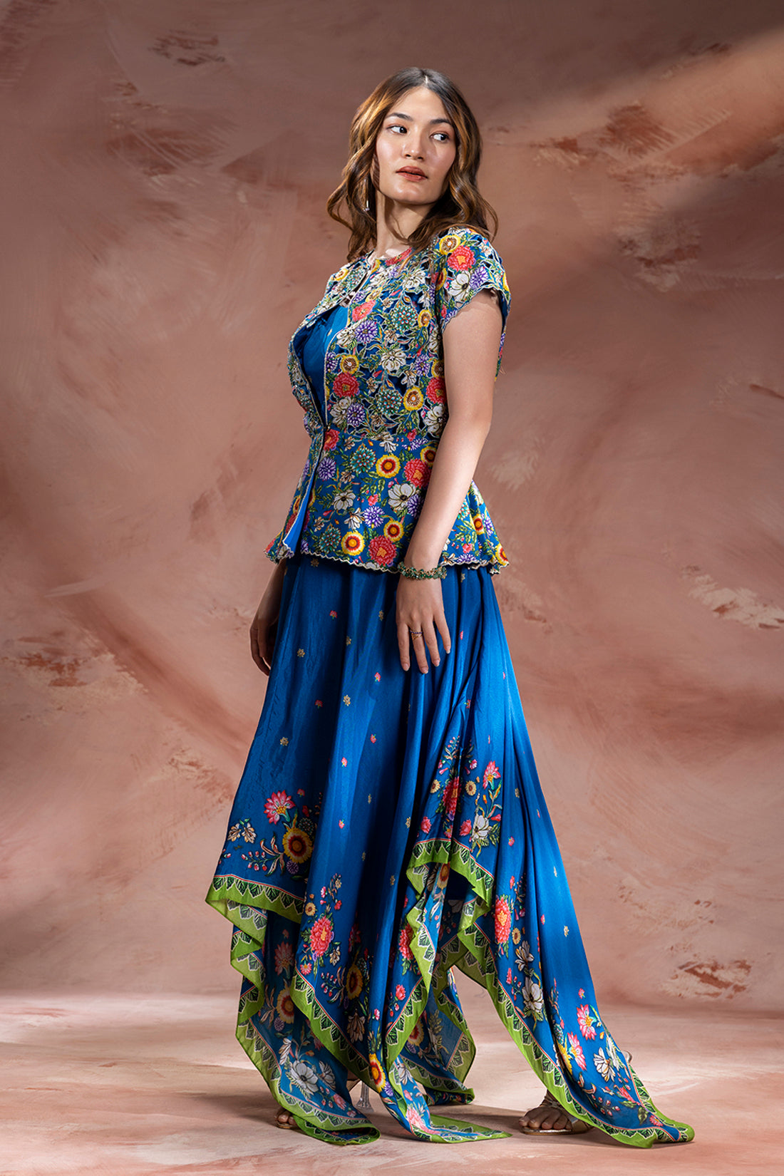 Baghira Embroidered Handkerchief Dress  Set