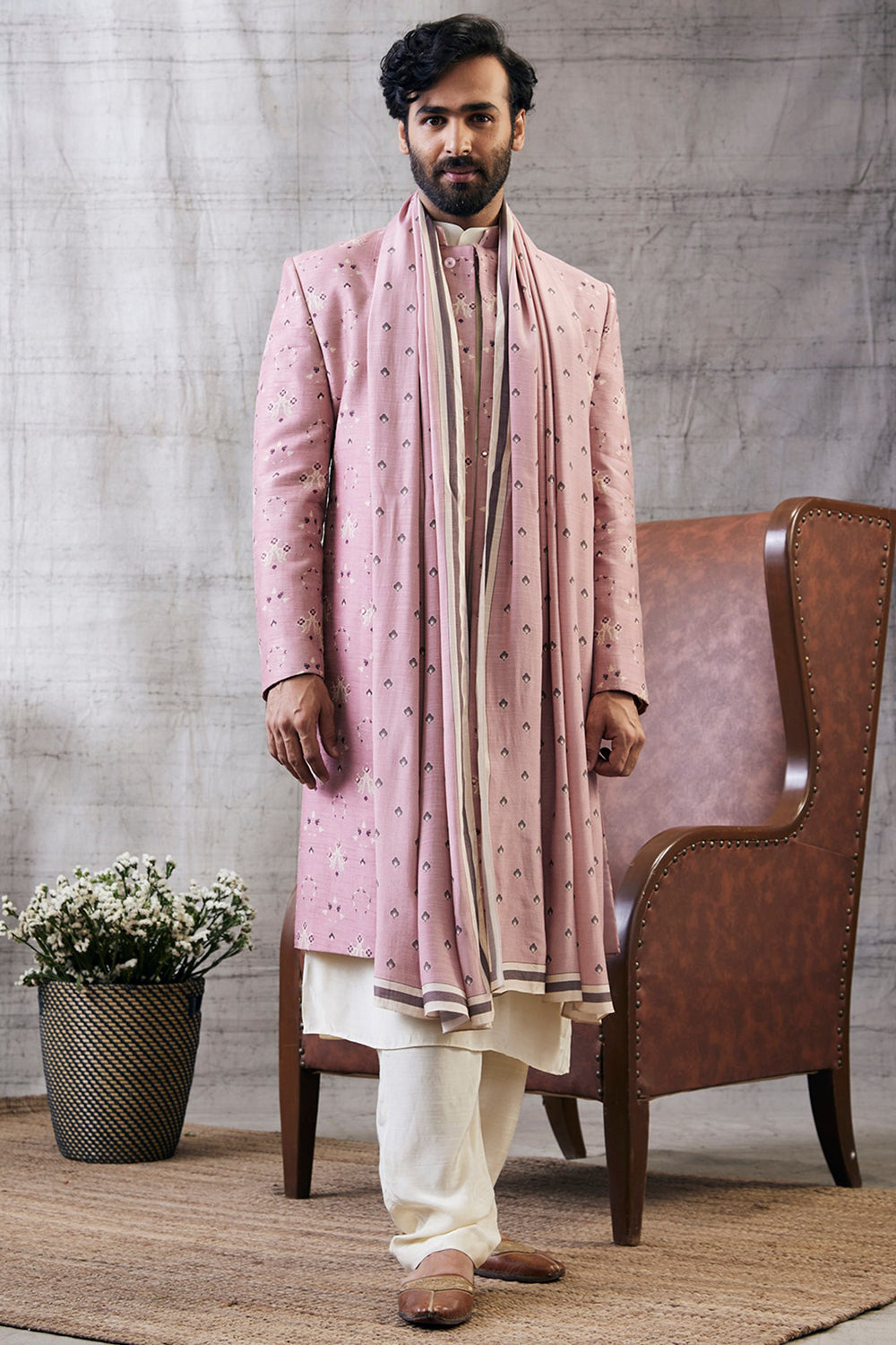 Sarouk Printed Sherwani Set