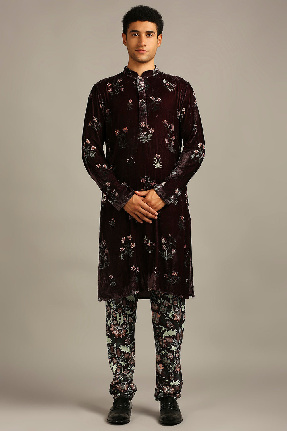 Pastel Floral Printed Kurta Set