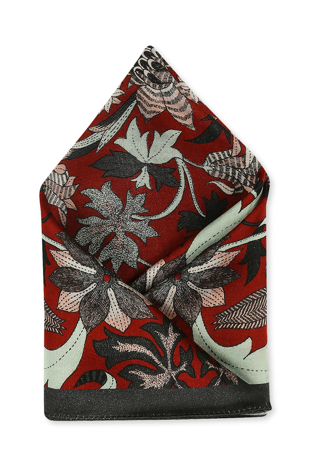 Night Floral Printed Pocket Square