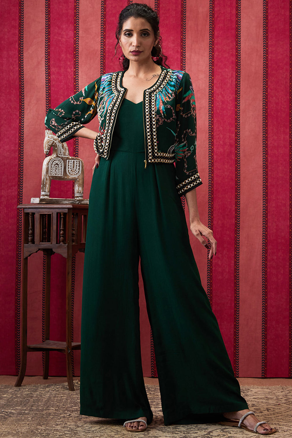 Aisha Jumpsuit With Embroidered Jacket