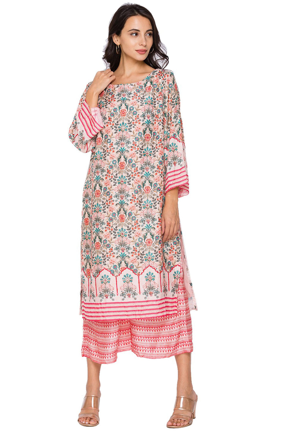 Eden Garden Printed Kurta Paired With Pants