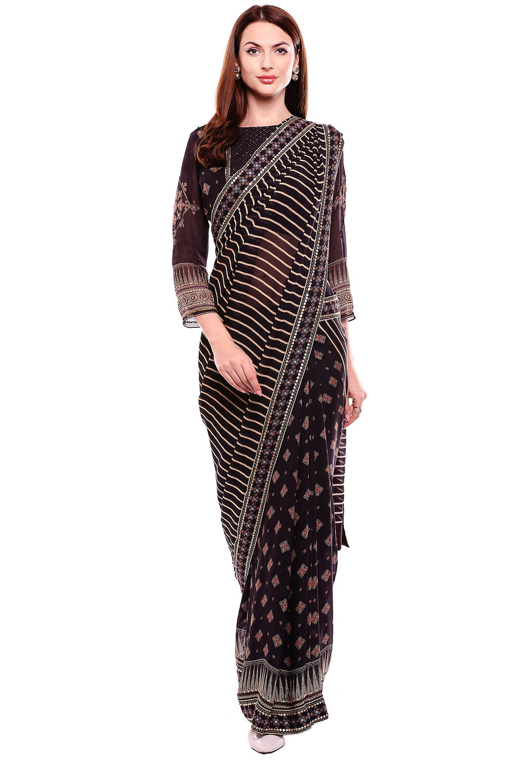 Afreen Printed Saree With Blouse