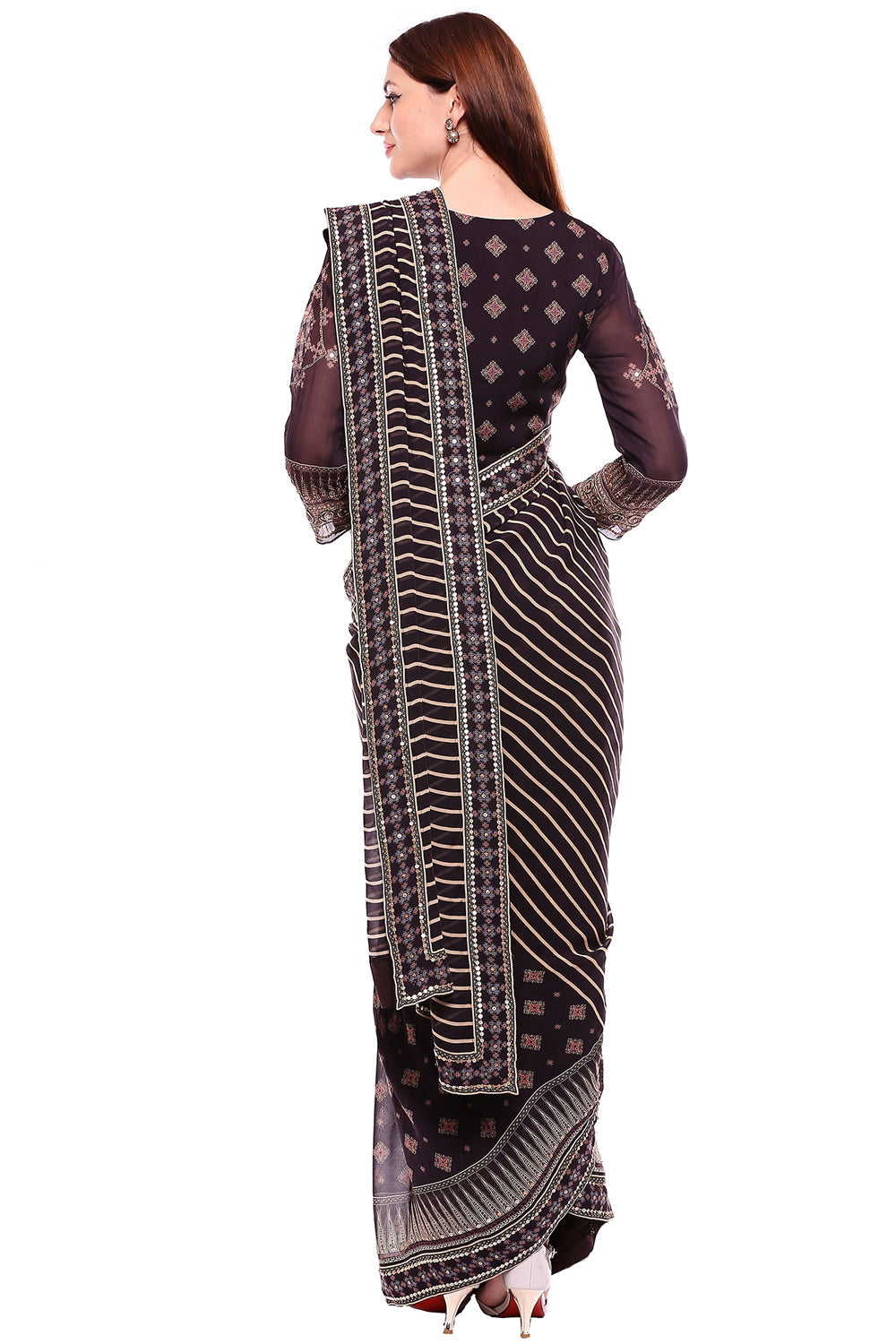 Afreen Printed Saree With Blouse