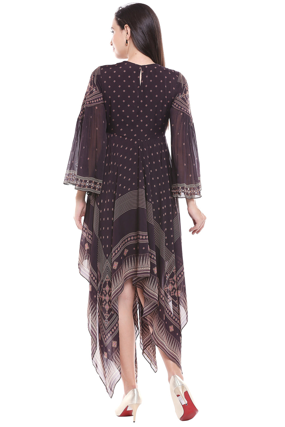 Afreen Printed Handkerchief Style Dress