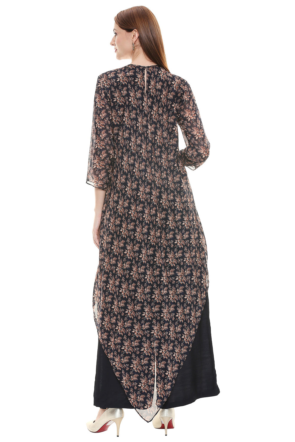 Applique Printed Kurta With Palazzo