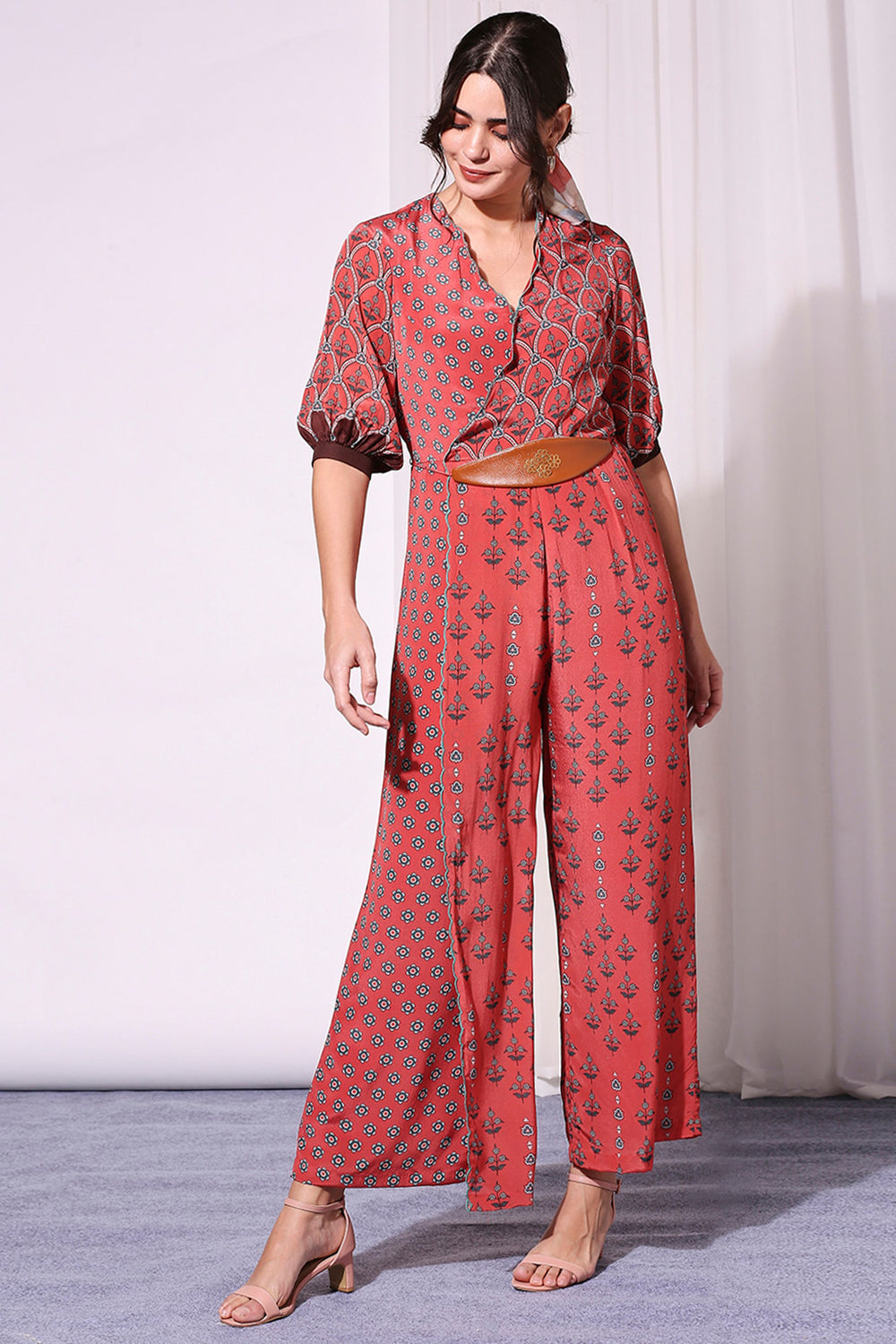 Ethnic Floral Printed Jumpsuit