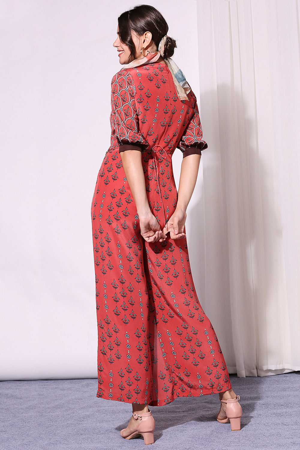 Ethnic Floral Printed Jumpsuit