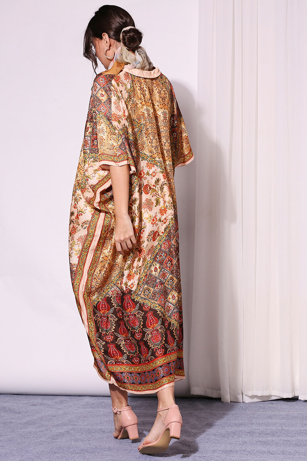 Applique Printed Kaftaan Dress