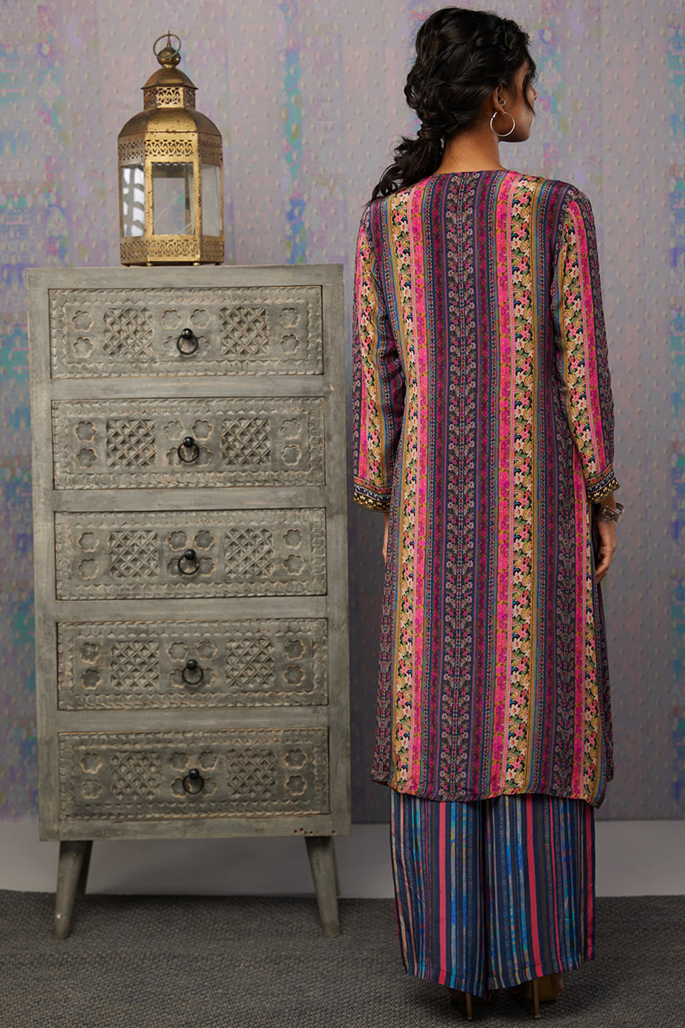 Ikaya Printed Angarkha Kurta Set