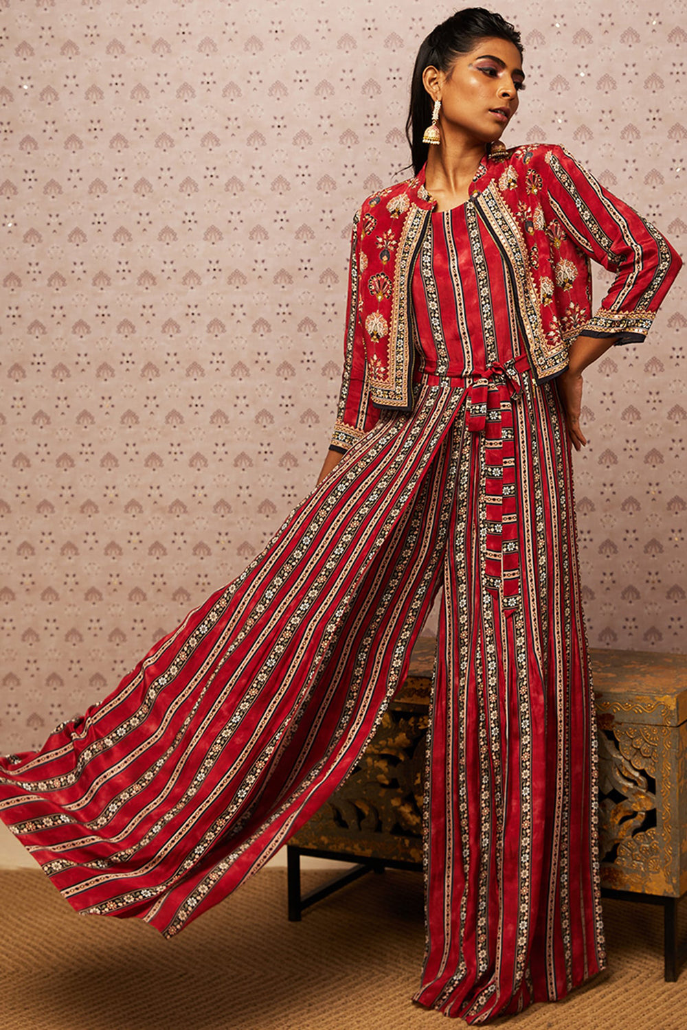 Sarouk Embroidered Jumpsuit With Jacket