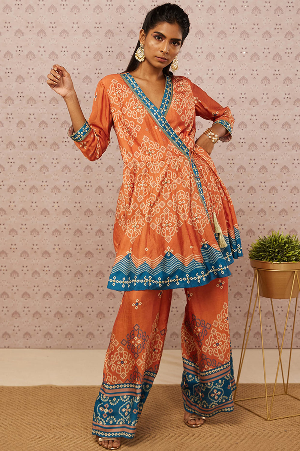 Bandhej Printed Kurta Set