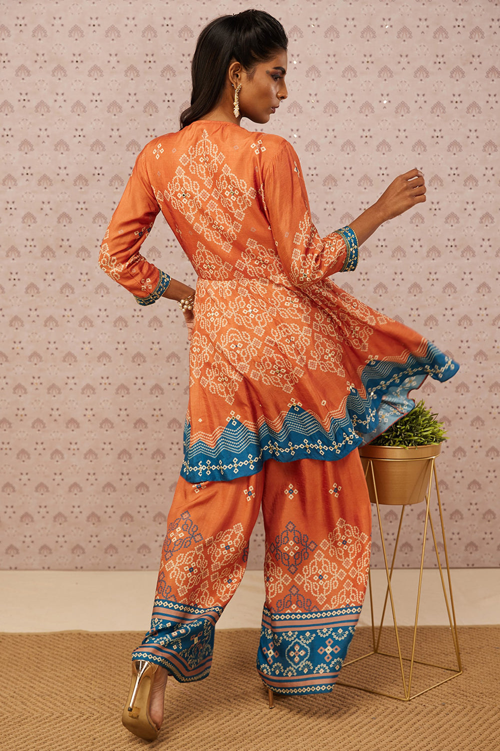 Bandhej Printed Kurta Set