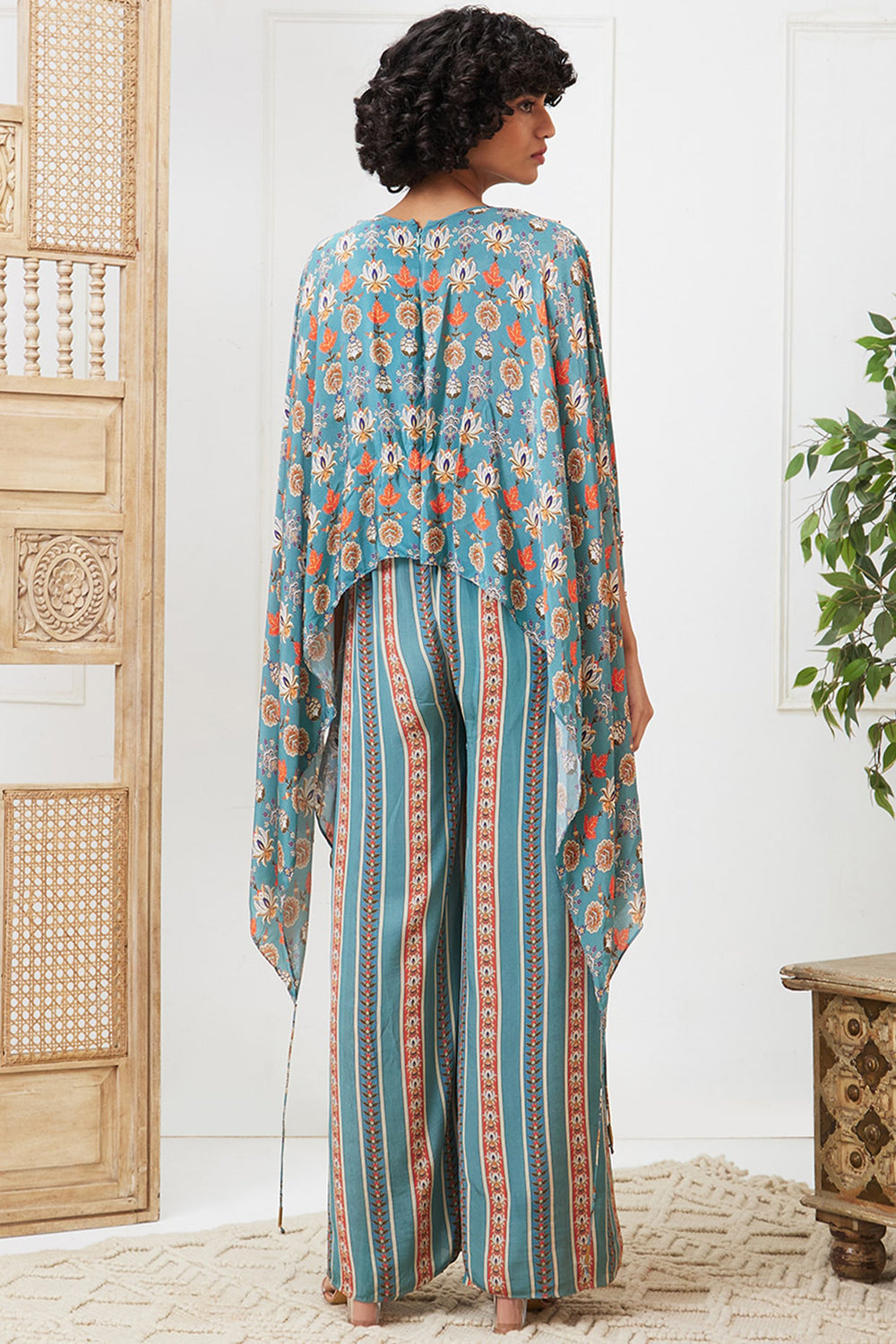 Tabriz Embroidered Jumpsuit With Belt