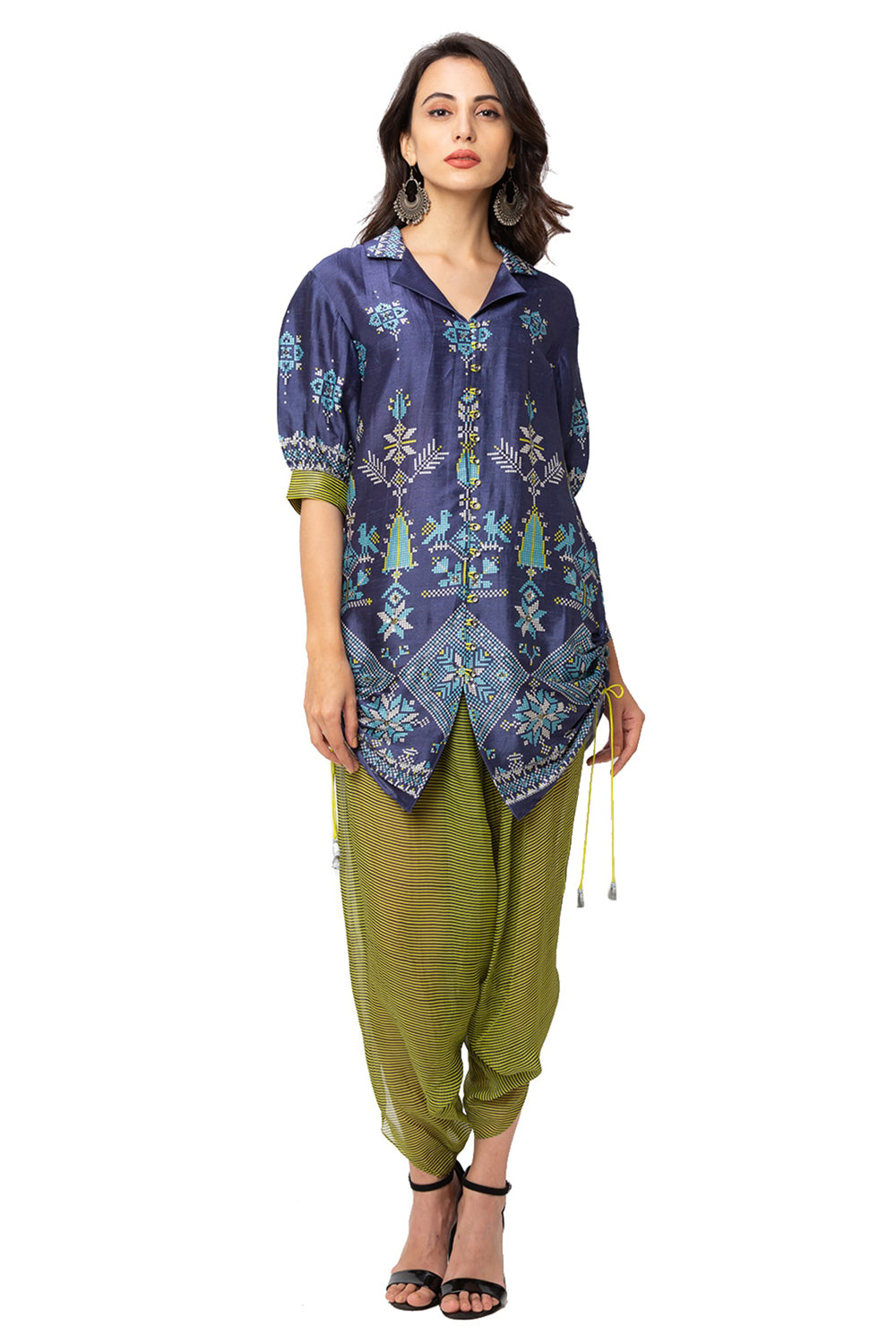 Printed Top With Dhoti Pants