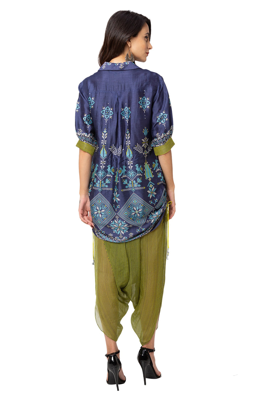 Printed Top With Dhoti Pants