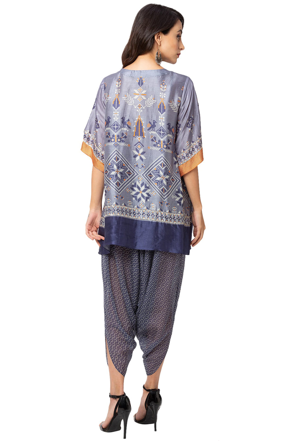 Printed Top With Dhoti Pants