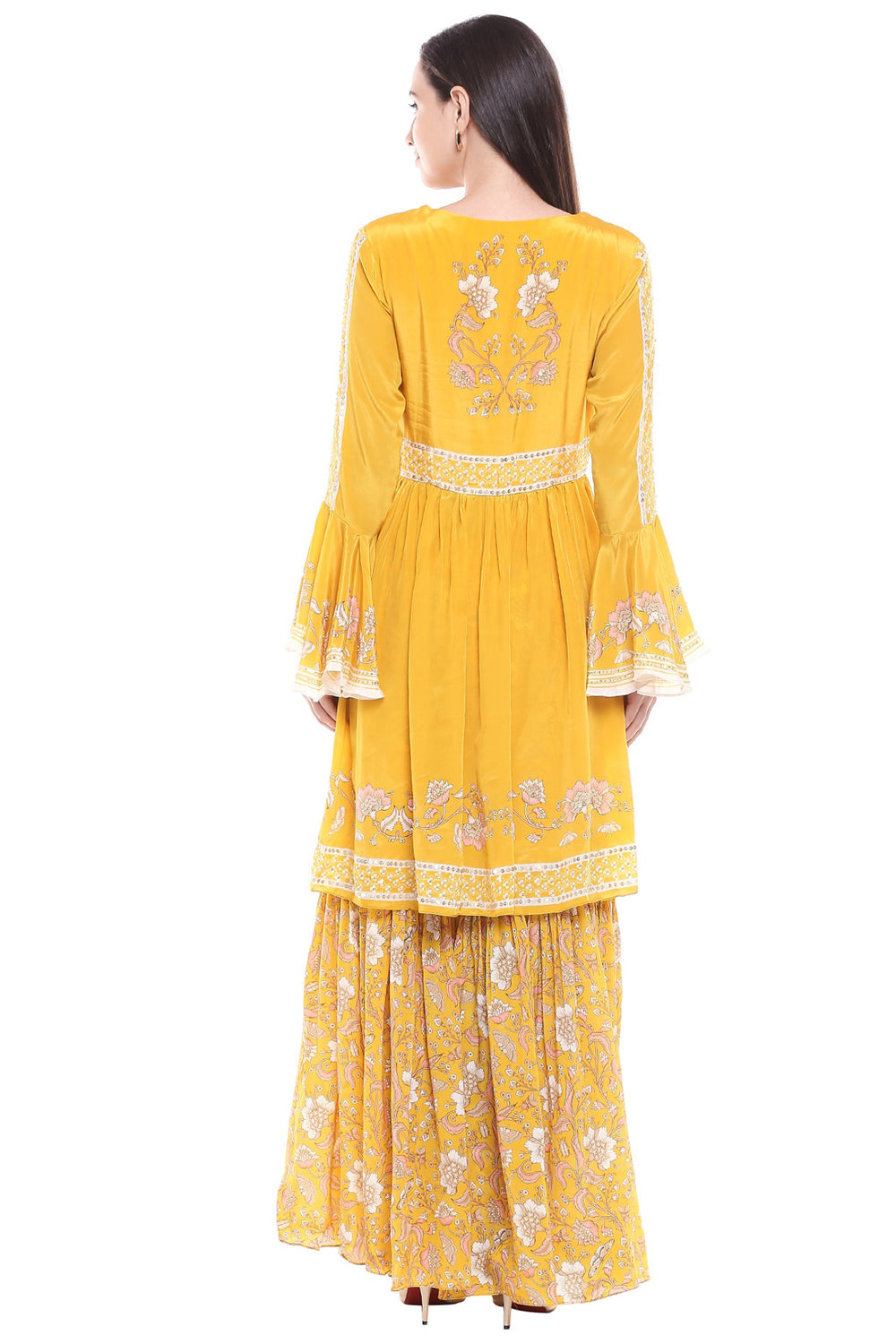 Wild-Flower Printed Sharara Set